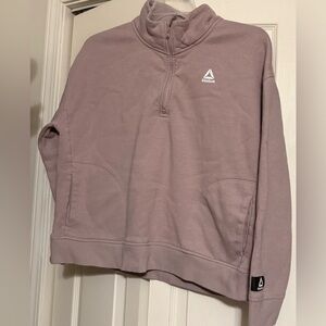 Reebok Women’s Mauve Half Zip-Up Sweatshirt